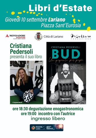 Libri d'Estate: Cristiana Pedersoli presenta il suo libro "Bud un gigante per papà" 