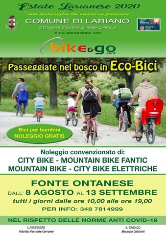 Alla fonte Ontanese e all'interno dei boschi con le mountain bike elettriche e le city bike elettriche