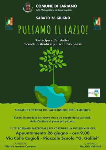 Puliamo il Lazio - Sindaci e cittadini del Lazio insieme per l'ambiente 